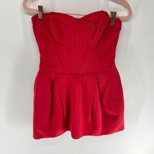 Jill Stuart Red Sleeveless mini y2k Bandage Dress womens 4 homecoming cocktail